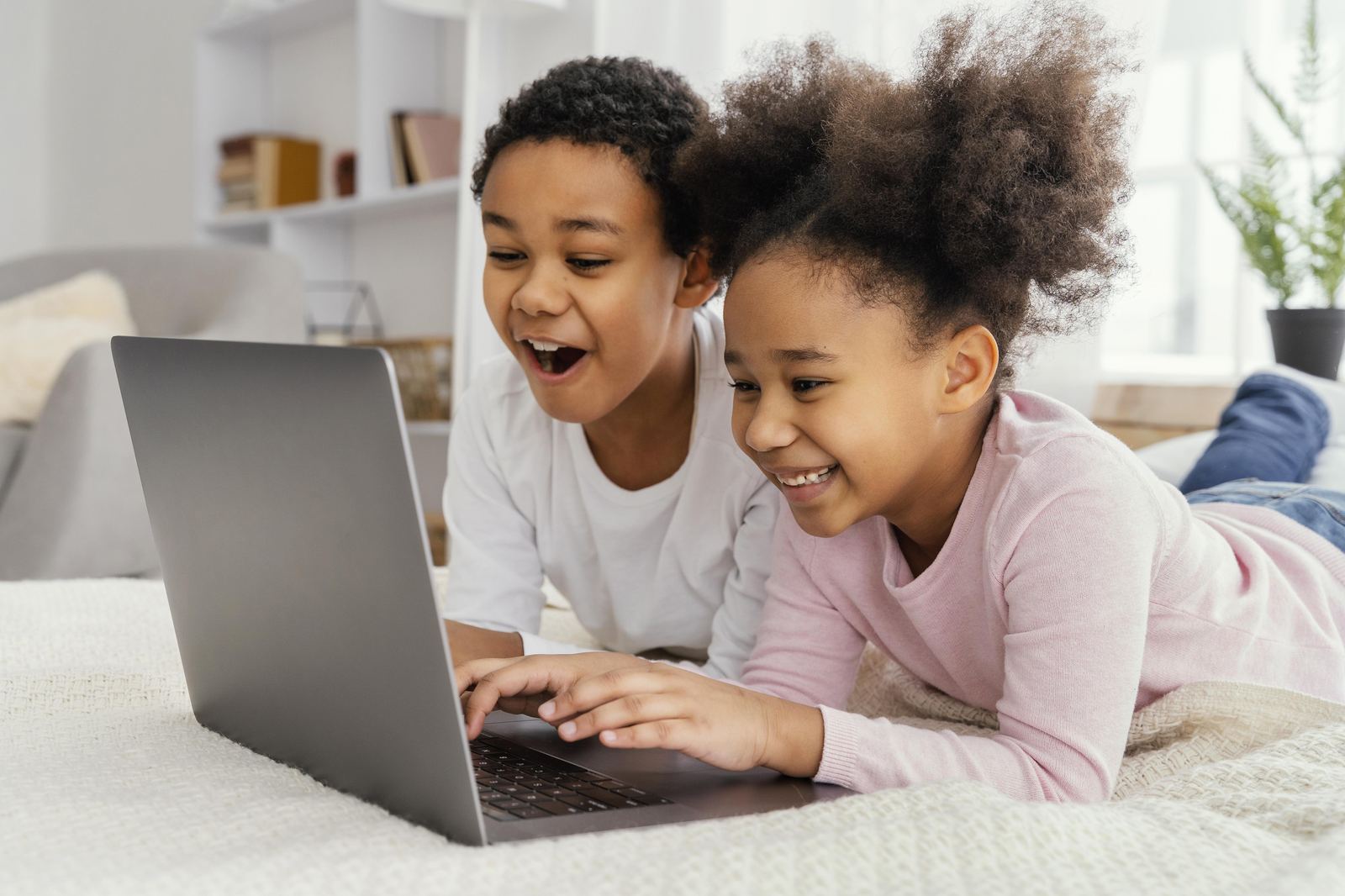 Children learning to code